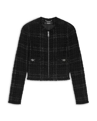 Tonal Cotton Mix Tweed Jacket