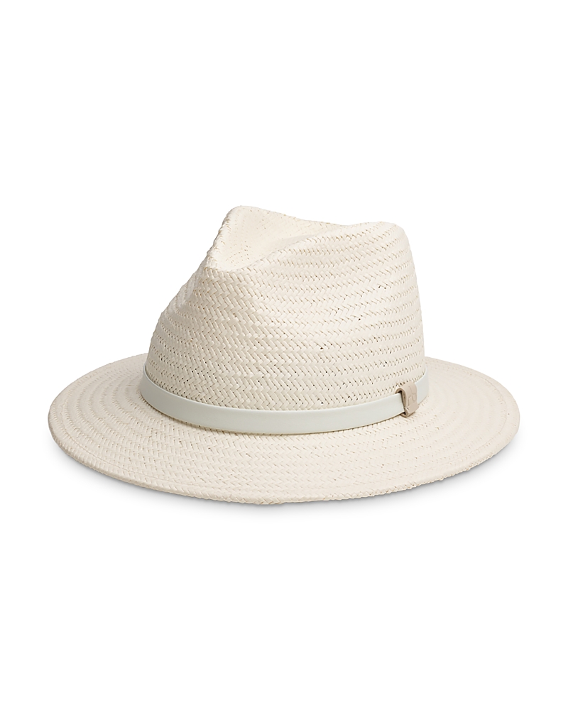 Rag & Bone Packable Straw Fedora In White