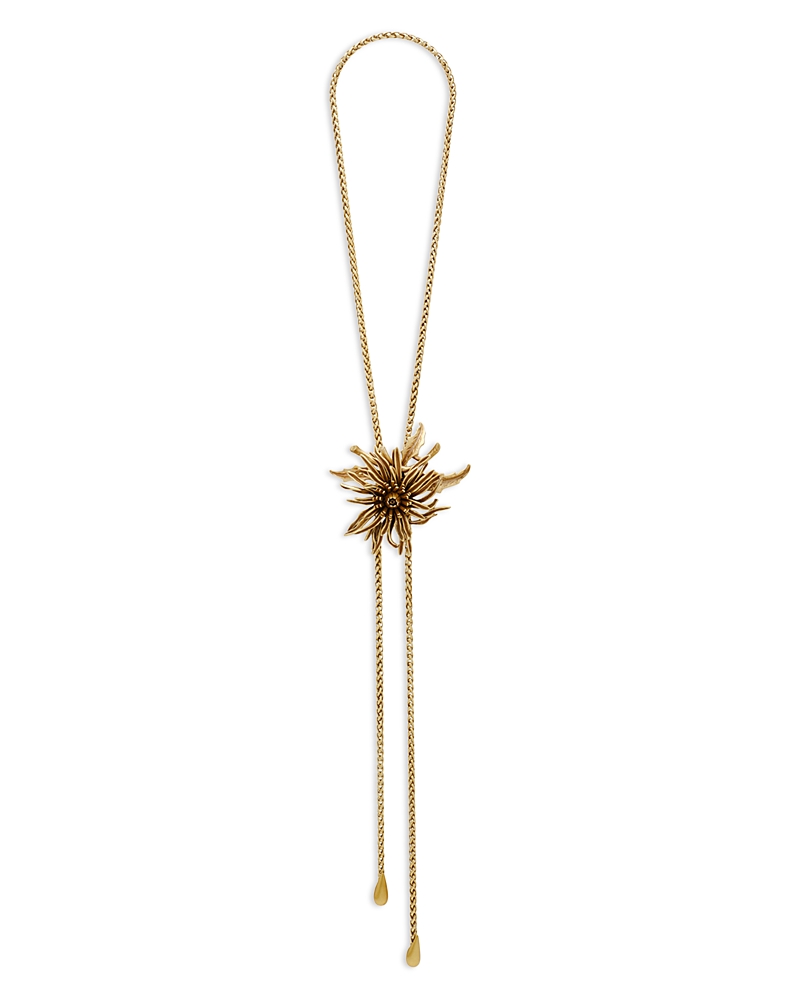 Cult Gaia Octavia Flower Bolo Lariat Necklace, 19