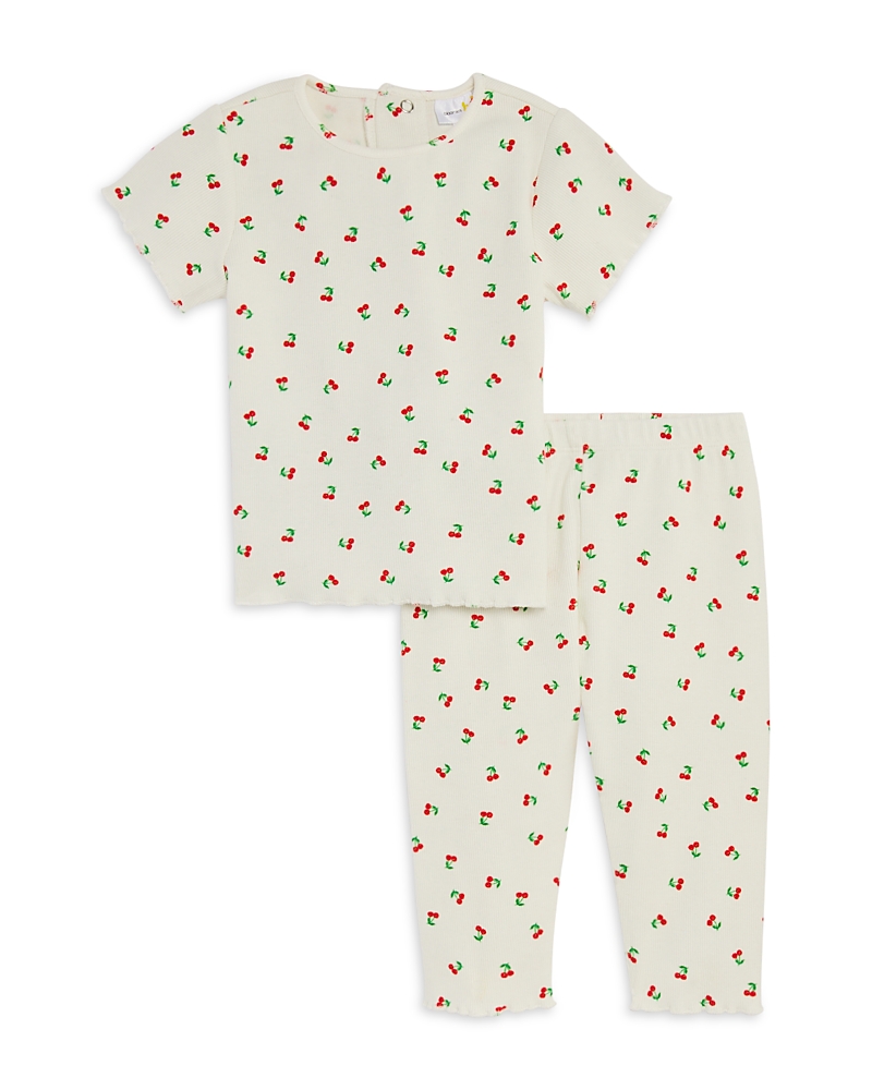 Bloomie's Baby Girls' Short Sleeved Rib Knit Tee & Leggings Set, Baby - Exclusive