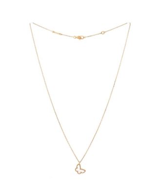  Sweet Alhambra Butterfly Pendant Necklace 18K Gold and Mother of Pearl, 15.75"