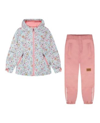 Girls' Two-Piece Mid-Season Mini Flower Outerwear Set - Big Kid