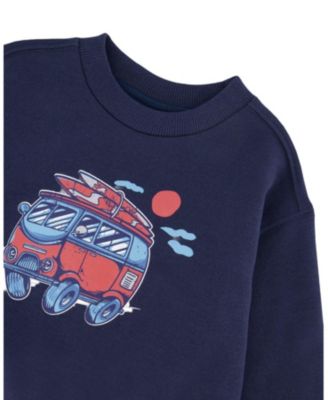 Boys' Long Sleeve Graphic Print French Terry Sweatshirt - Baby