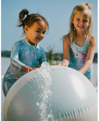 Girls' One-Piece Crossed Straps Graphic Swimsuit - Big Kid