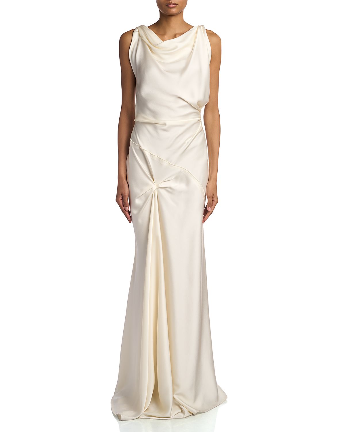 Victoria Beckham Asymmetric Drape Gown