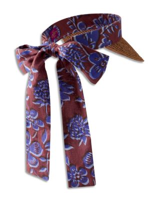 Kira Tie Band Raffia Visor