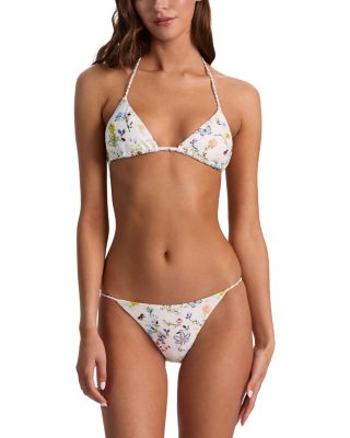 Embroidered Rope Strap Triangle Top