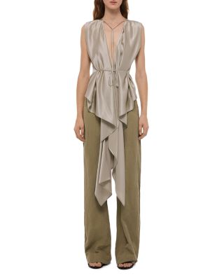 Silk Scarf Drape Top