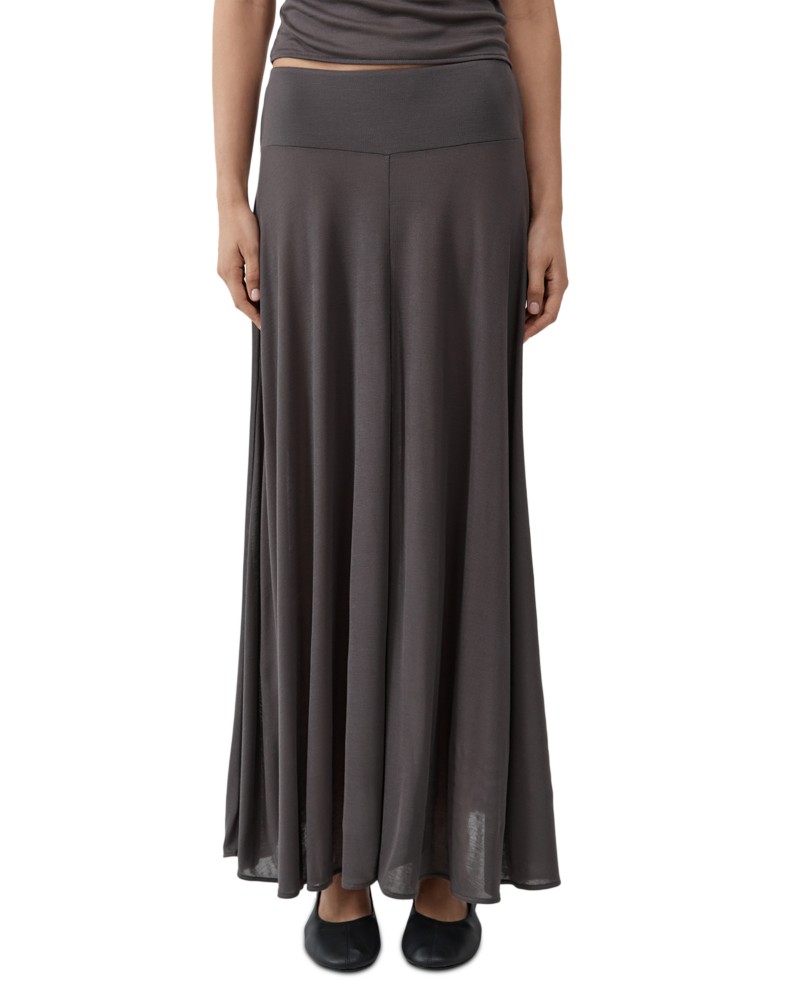 St. Agni Fluid Jersey Skirt in Soot