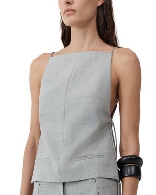 Square Neck Side Tie Top