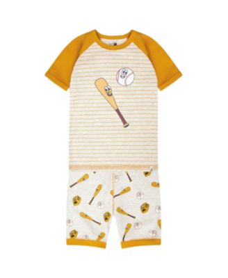  Boys' Organic Cotton Baseball Print Two-Piece Pyjama Set - Baby