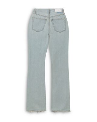 70s High Rise Slim Bootcut Jeans in Bleach Distress