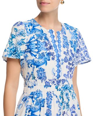 Pintuck Tiered Dress