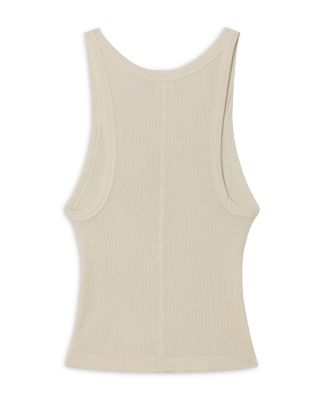 V Cut Ribbed Tank Top