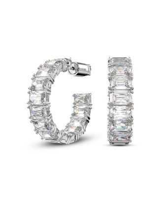 Swarovski Matrix Cubic Zirconia Open Hoop Earrings | Bloomingdale's ...