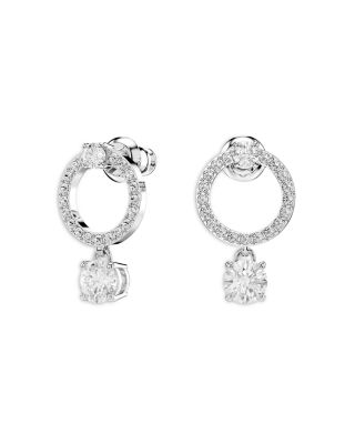 Constella Crystal & Cubic Zirconia Open Drop Earrings