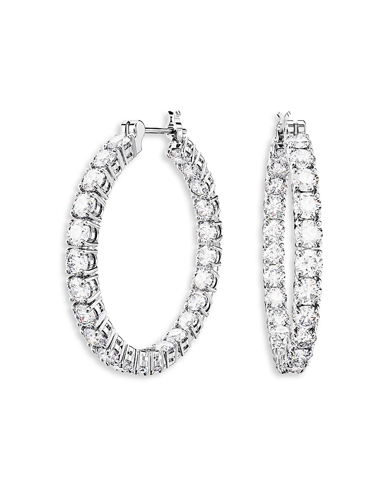 Swarovski Matrix Cubic Zirconia Hoop Earrings · OS