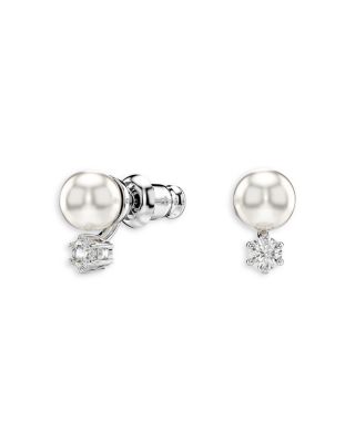 Matrix Cubic Zirconia & Imitation Pearl Stud Earrings