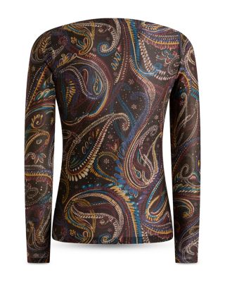 Long Sleeve Jersey Top with Deep V Neck
