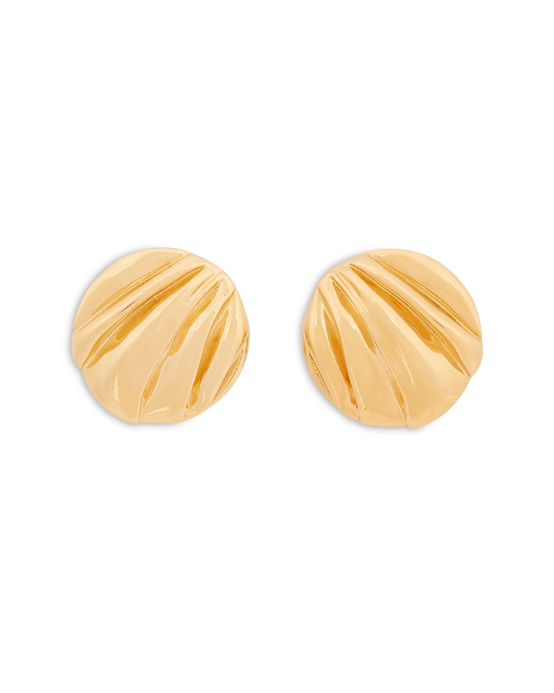 Chloe Pleats Stud Earrings, 1.6 diameter