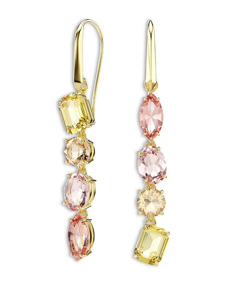 Swarovski Gema Mixed Crystal Asymmetrical Linear Drop Earrings