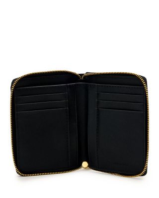 Lena Hex Leather Zip Wallet