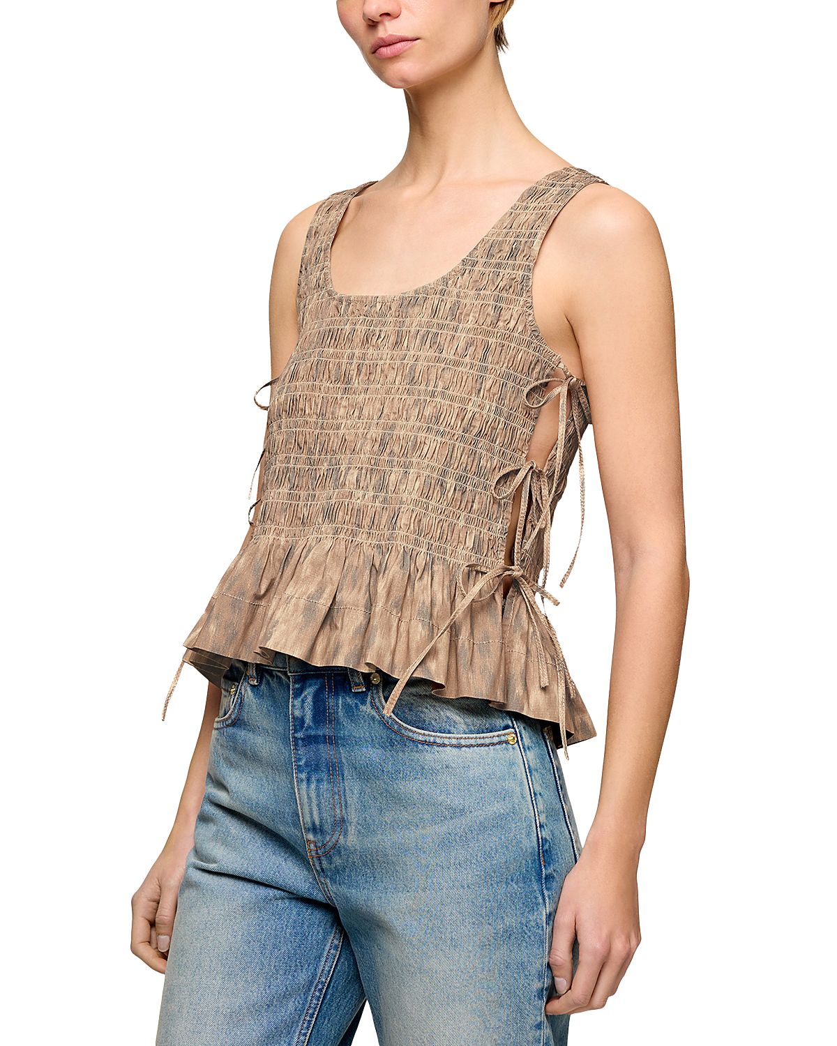 Ganni Smocked Top