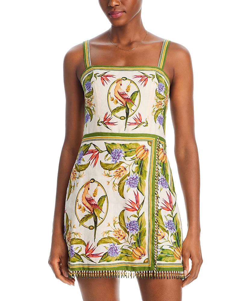 Farm Rio Bead Fringe Mini Dress