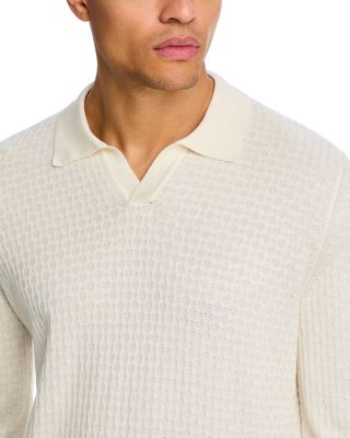 Silk Long Sleeve Sweater Polo
