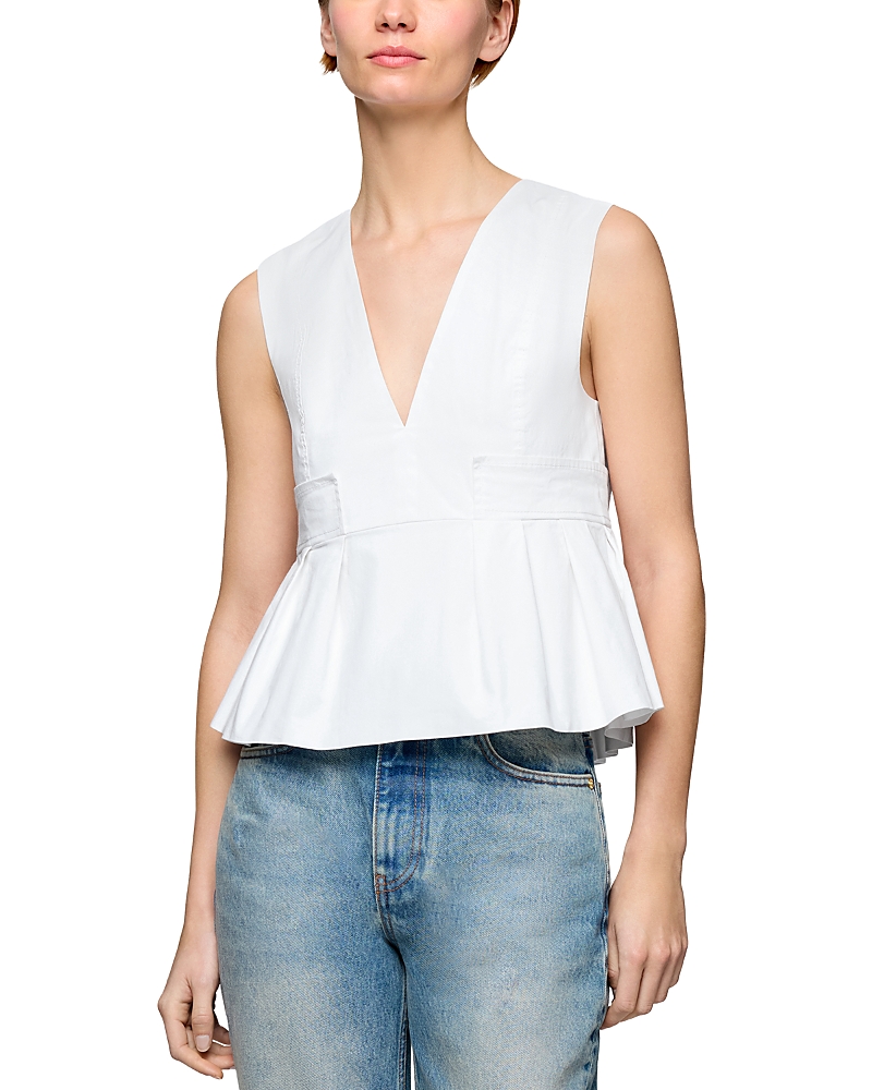 Ganni V Neck Top
