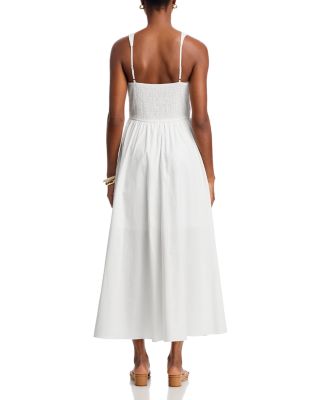 V Neck Tie Front Yellow Midi Dress