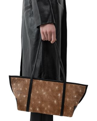 Bateau Slim Fawn Print Calf Hair Tote