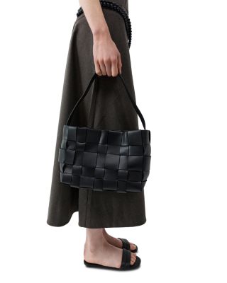 Mini Woven Leather Tote