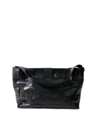 Large Woven Leather Tote