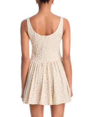 Ditsy Floral Drop Waist Mini Dress - Exclusive