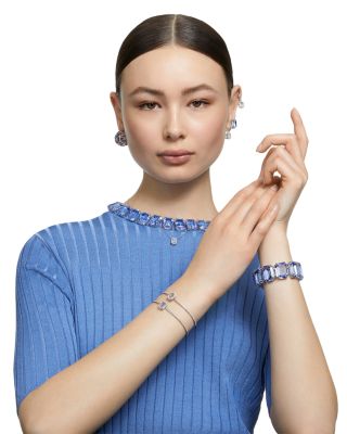 Una Angelic Cubic Zirconia Octagon & Hoop Drop Earrings