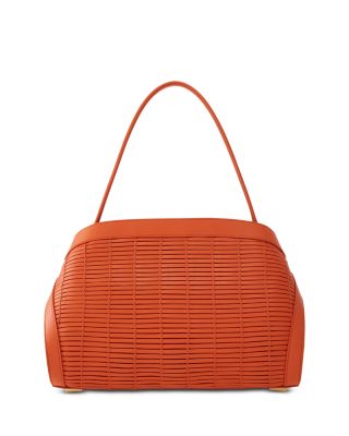 Hug Medium Woven Leather Handbag