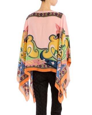 Silk Poncho Top