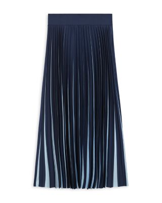 Serena Two Tone Pleated Midi Skirt