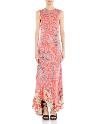 Ruffled Hem Long Sleeveless Dress