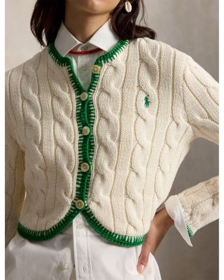 Cable Knit Cropped Cardigan