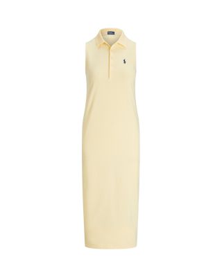 Stretch Cotton Sleeveless Polo Dress