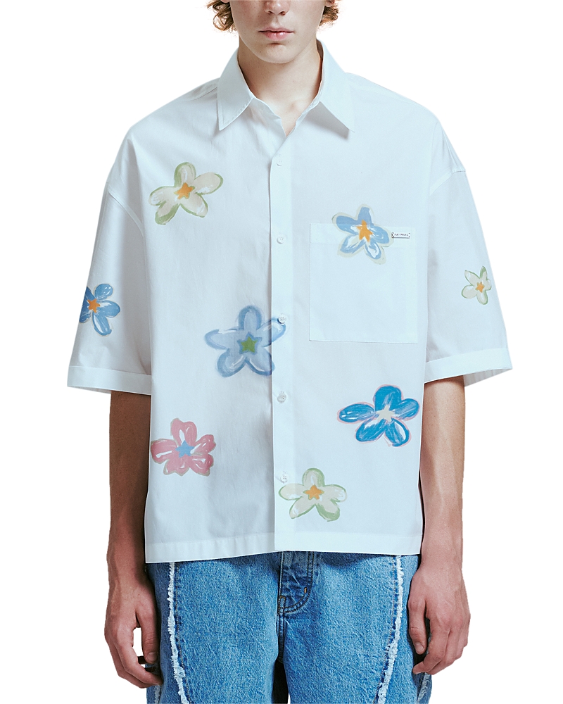 Nahmias Super Bloom Cropped Short Sleeve Shirt