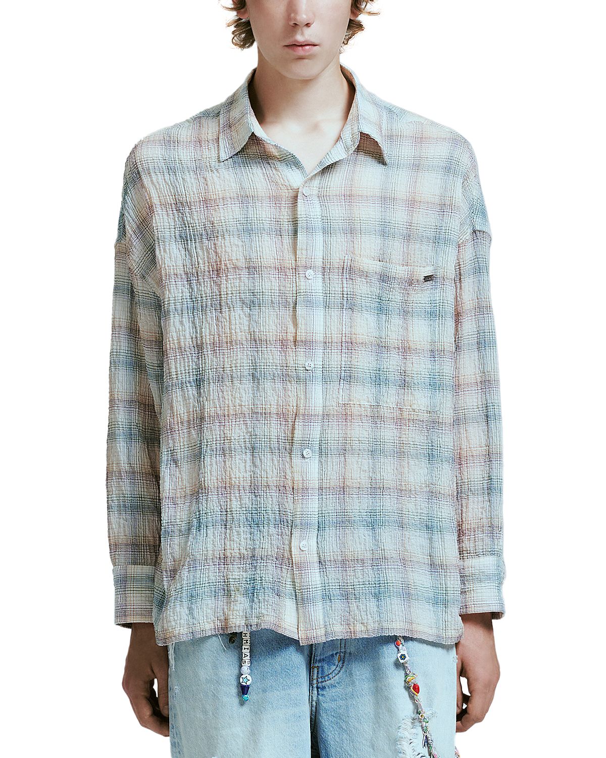 Nahmias Featherwieght Plaid Long Sleeve Shirt