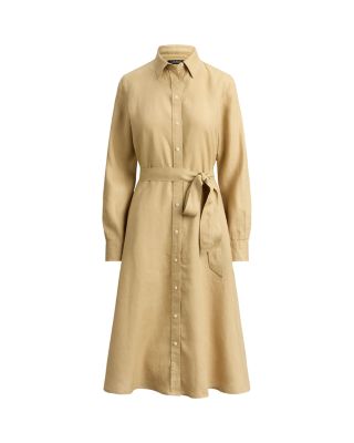 Belted Linen Shirtdress
