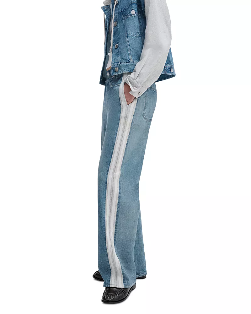rag & bone Miramar Terry Pull On Wide Leg Sweatpant Jeans in Sport