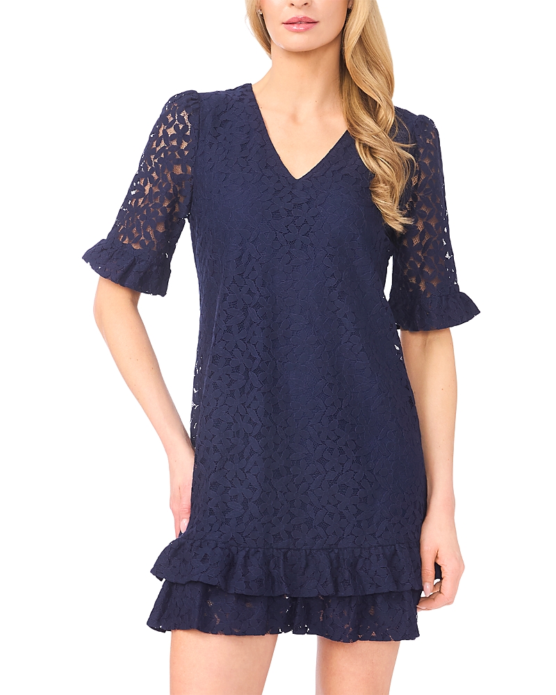 Cece Lace V Neck Shift Dress