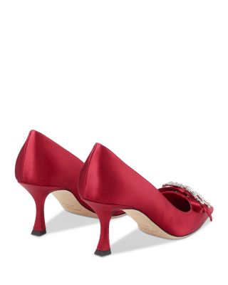 Women's Auria 70 Satin Crystal Bow Pumps