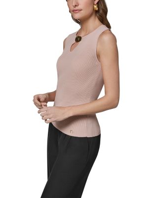 Sleeveless Hardware Sweater