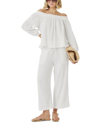 Ava Gauze Off-The-Shoulder Top